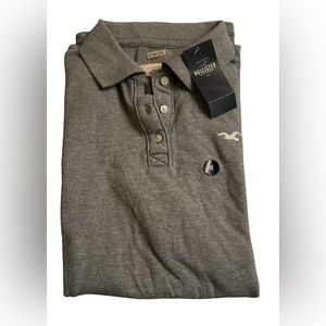 Grey Hollister collar polo